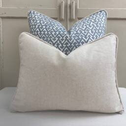 Cushions Made in Fermoie Rabanna Blue Cotton Decorative Sofa Throw Pillow Cover - thumbnail 4