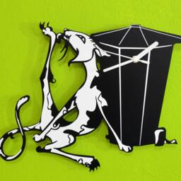 Cat in The Alley Silhouette - Wall Clock - thumbnail 2