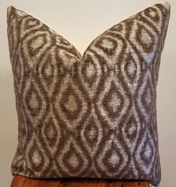 3 Colors.chenille Mediterranean.almond.brown.pillow Covers.ikat.throw Pillows.slipcover.toss Pillow.cushion Cover.lumbar Pillow.fall.winter - image 1