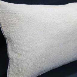 "Kilim Pillow, Wool Kilim Cousin From Anatolia , 30x60 cm, 12""x24" - thumbnail 2