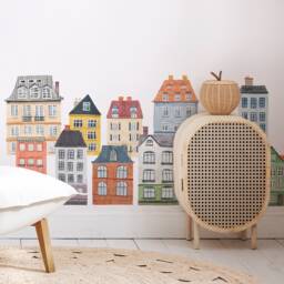 Small Village Kit - Fabric Wall Decal Rooftop Mej