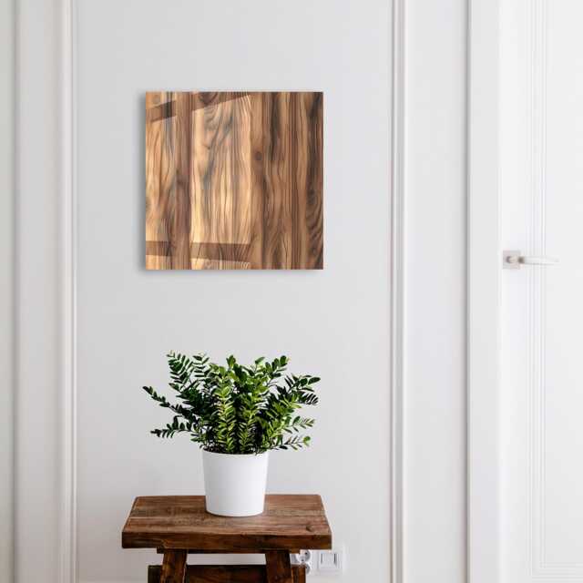 Wooden Texture Wall Mounted Key Cabinet, Brown Industrial Box, Rustic Textures, For Lovers Of Nature & Warm Interiors - image 1