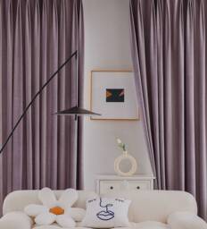 115 Colors, E43-19 A Pair Of Plum Curtains , Living Room Curtains, Velvet Drapery Panels, Bedroom Custom Made