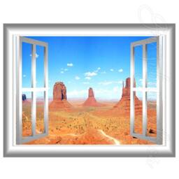 Desert Southwest Mountain Scene Window Mural Wall Art Decal - Vwaq Gj99 - thumbnail 2