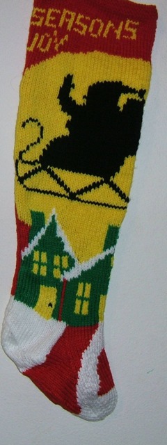 Hand Knitted Christmas Stocking - image 1