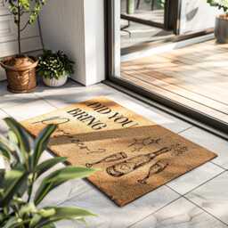 Holiday Cheers Prosecco Doormat - Festive Home Decor Cheerful Christmas Vibes For Charm To Your Entryway - thumbnail 2