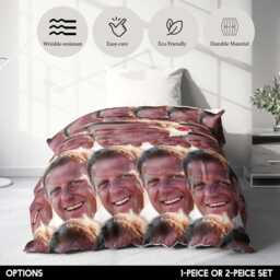 Funny Personalised Custom Made Photo Upload Collage Kids Single Size Bed Duvet Cover + Pillowcase Option Set His Her Decoration - thumbnail 3