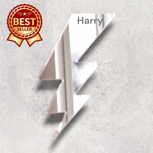 Lightning Bolt Acrylic Mirror Wall Art Personalized Engraving - image 1