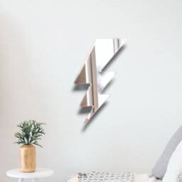 Lightning Bolt Acrylic Mirror Wall Art Personalized Engraving - thumbnail 3
