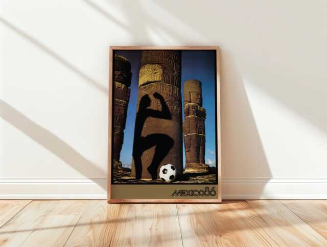 Mexico 1986 Football World Cup Poster - Vintage Art Reproduction - image 1