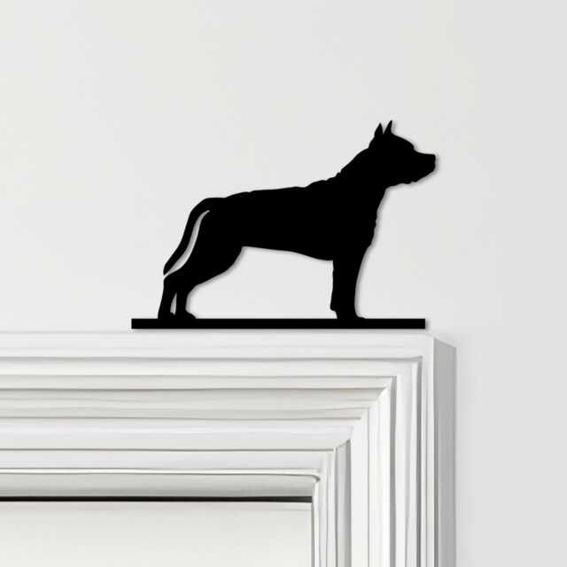 Door Topper American Staffordshire Terrier Dog Various Colours Decorative Sign - Novelty Wall Decor, Frame Art, Art - image 1