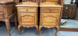 Pair Of French Bedside Tables Carved Ornate - thumbnail 1
