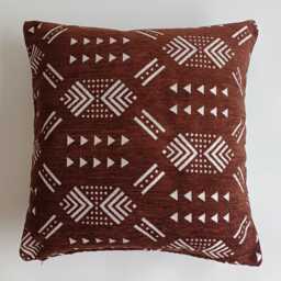 Moroccan Velvet Cushion Cover, Handmade Brocade Deep Brown Pillow Case, Decorative 20''x20''/50x50 cm