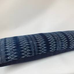 Throw Pillow Hmong Pillow Case Cushion Cover Indigo Batik Hand Woven Farmhouse Navy Blue Striped Boho Tribal Fabric - thumbnail 4