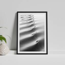 Black & White Beach Photo Print Northern Michigan Waves - thumbnail 2