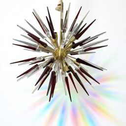1950's Mid Century Clear White Glass Acrylic Spikes Urchin Sputnik Italian Ceiling Vintage Chandelier Arms Starburst Light Fixture Unique - thumbnail 3