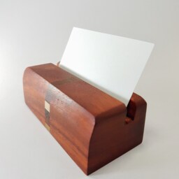 Exotic Wood Business Card Holder Paduk, Cherry, Wenge, Maple - thumbnail 2