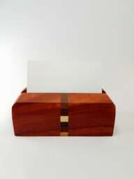 Exotic Wood Business Card Holder Paduk, Cherry, Wenge, Maple