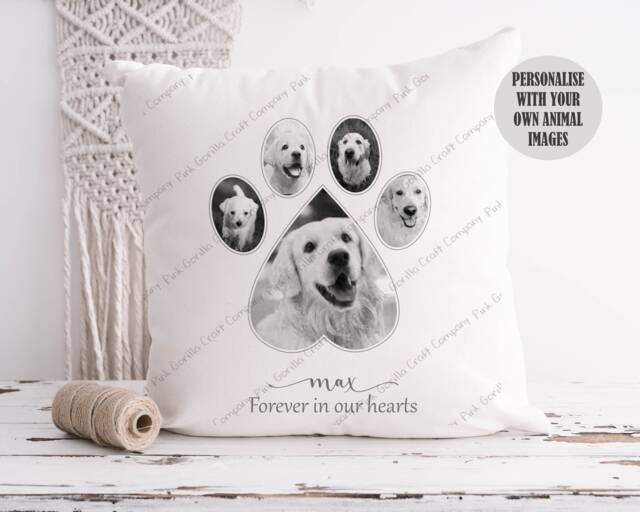 Personalised Pet Cushion, Pillow, Gift From Dog, Dog Keepsake Lover Gift, Dad Mum Owner - image 1