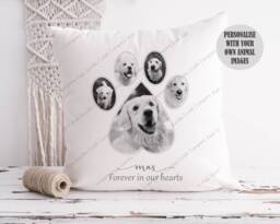 Personalised Pet Cushion, Pillow, Gift From Dog, Dog Keepsake Lover Gift, Dad Mum Owner