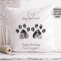 Personalised Pet Cushion, Pillow, Gift From Dog, Dog Keepsake Lover Gift, Dad Mum Owner - thumbnail 3