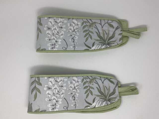 Laura Ashley Parterre Sage Handmade Pair Of Curtain Tie Backs Piped Hedgerow Green - image 1