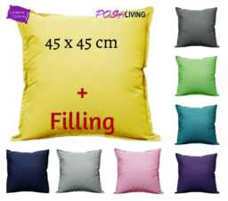 Outdoor Cushions Waterproof Garden Furniture Cushion Pad Filled Square Home 45 X 45cm 18X18 Inches