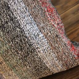 50cm Vintage Kilim Cushion Cover Handwoven - Goat Hair/Wool/Linen Village Weave - thumbnail 3