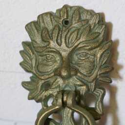 Cast Iron Green Man Door Knocker Antique Style Home Garden Outdoor Ornament - thumbnail 3