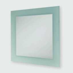 Modern Frosted Edge Square Wall Mirror - 40x40cm Bathroom Vanity Glass Home D??cor - thumbnail 2