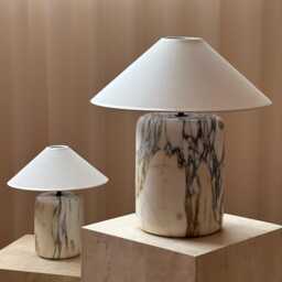 Wabi-Sabi Desk Light, Decorative Table Lamp, Living Room Calacatta Gold Marble