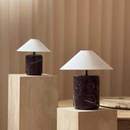 Wabi-Sabi Desk Light, Decorative Table Lamp, Living Room Calacatta Gold Marble - thumbnail 4