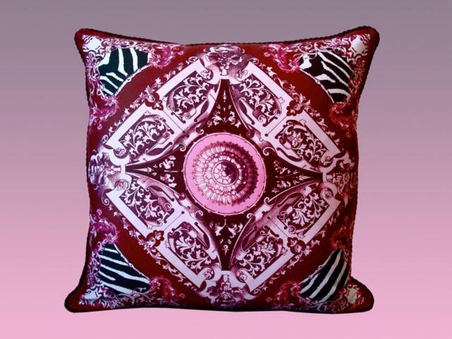 Victoria Pillow - Pink/Burgundy - image 1