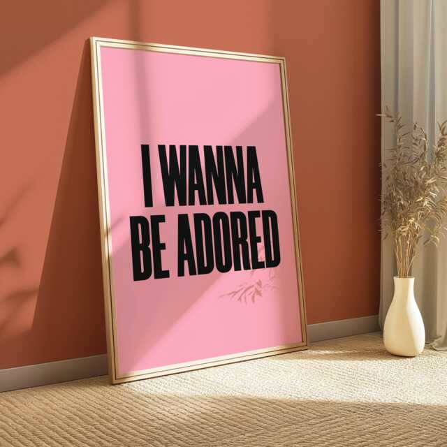 I Wanna Be Adored Print Retro Music Lyric Wall Art - image 1
