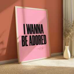 I Wanna Be Adored Print Retro Music Lyric Wall Art - thumbnail 1