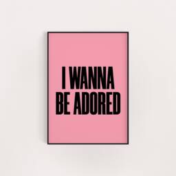 I Wanna Be Adored Print Retro Music Lyric Wall Art - thumbnail 2