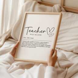 Personalised Teacher Print - Thank You Gift Gifts For End Of Year Gift, Present - thumbnail 2