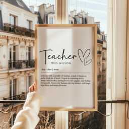 Personalised Teacher Print - Thank You Gift Gifts For End Of Year Gift, Present - thumbnail 3