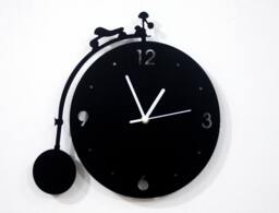 Penny Farthing Vintage Bicycle White - Wall Clock - thumbnail 1