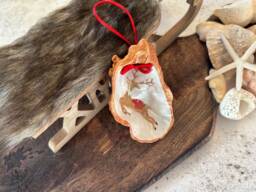 Reindeer Christmas Tree Ornament. Vintage Style Rose Gold Deer Bauble - thumbnail 1