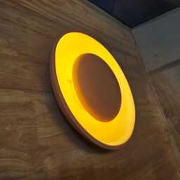 Contemporary Ambient Wall Lamp, Circular Ceramic Design - Naaya Obscura - thumbnail 3