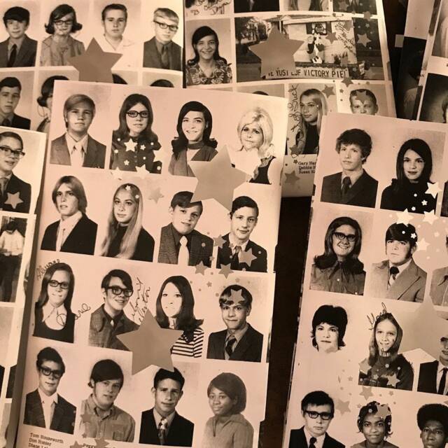 5 Yearbook Luminaries, Reunion Decor, Custom Made From Your Pages, Decor For High School & College Reunions, Retro, Class - image 1