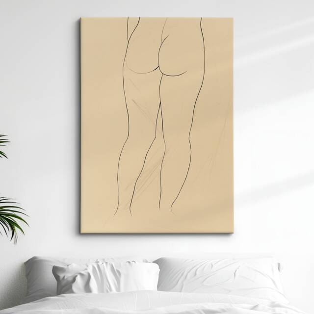Minimalist Woman Body Line Art Drawing Framed Print & Canvas Female Wall Lady Poster Feminine Home Decor Interior Gifts For Her - image 1