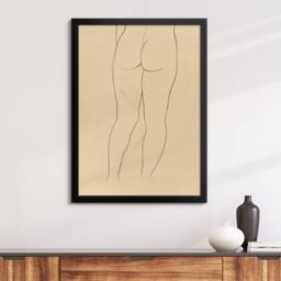 Minimalist Woman Body Line Art Drawing Framed Print & Canvas Female Wall Lady Poster Feminine Home Decor Interior Gifts For Her - thumbnail 4