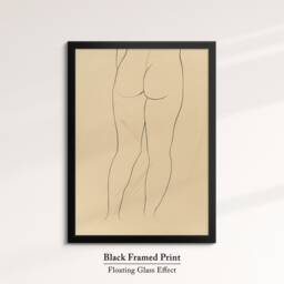 Minimalist Woman Body Line Art Drawing Framed Print & Canvas Female Wall Lady Poster Feminine Home Decor Interior Gifts For Her - thumbnail 2