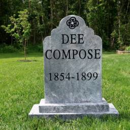 Dee Compose Silly Clever Halloween Tombstone Yard Prop - thumbnail 2