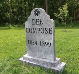 Dee Compose Silly Clever Halloween Tombstone Yard Prop - thumbnail 1