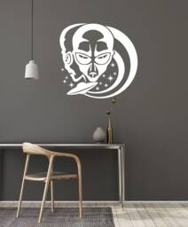 Alien Vinyl Wall Decal Ufo Area 51 Kids Child Room Home Interior Stickers Mural - #2954Di - thumbnail 1