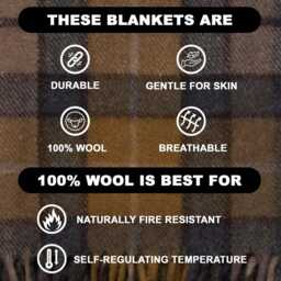 Buchanan Tartan Wool Blanket Scottish Plaid Throw, Fringed Edges - thumbnail 3