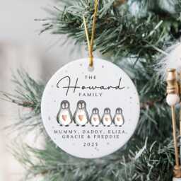 Family Christmas Ornament Personalised Names Decoration 2025 Gift - thumbnail 3